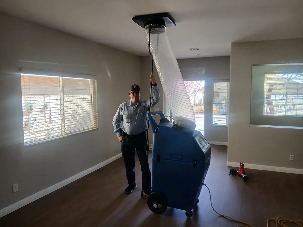 Professional Dryer Vent Cleaning work inside a Vineyard home